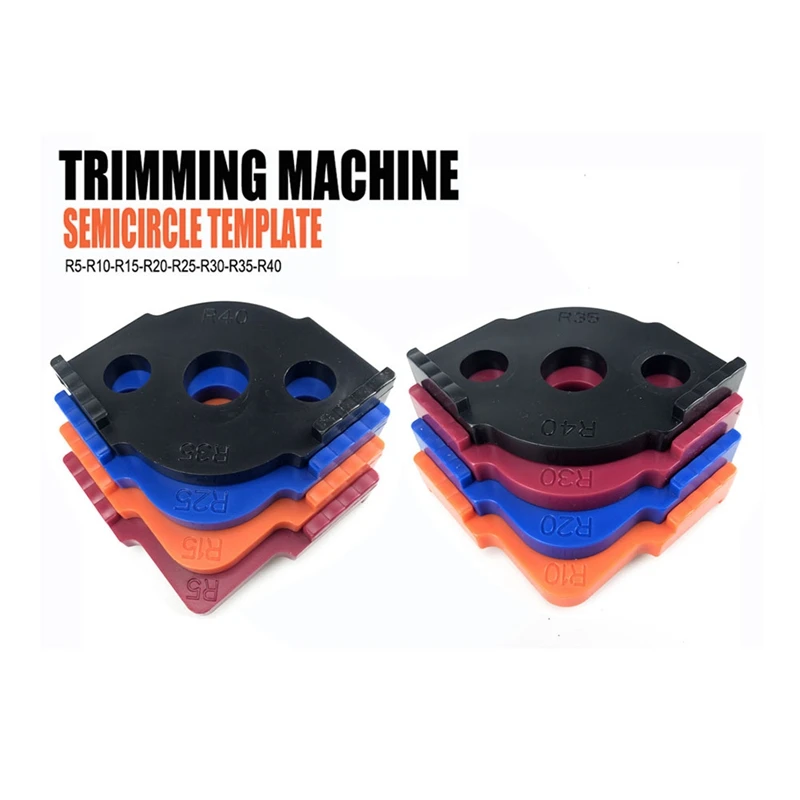 

SEWS-4Pcs Woodworking Router Corner Radius Templates Jig R5 To R40 Routing Curved Corners Milling Circular Radian