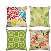 geometric figure leaf chrysanthemum theme pillowcase decorative pillows pillow cover home decoration throw