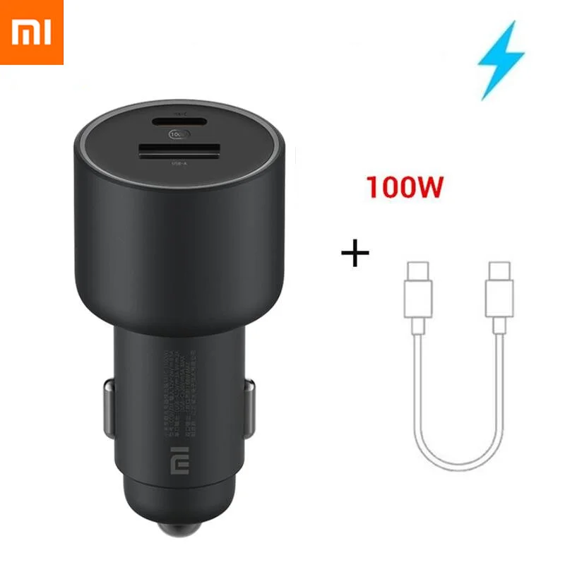 

Автомобильное зарядное устройство Xiaomi 100 Вт с двумя USB-портами и поддержкой быстрой зарядки