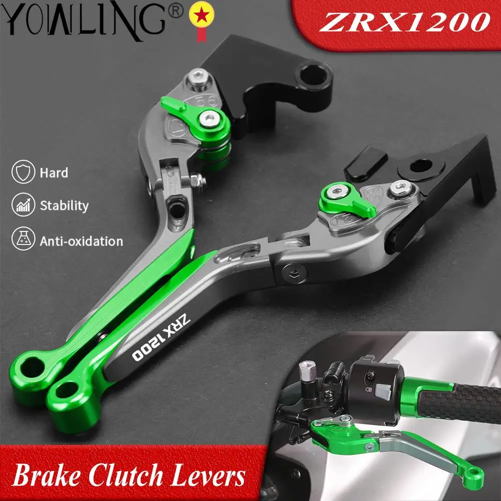 

Motorcycle Adjustable Folding Extendable Brake Clutch Levers For KAWASAKI ZRX1200 ZRX 1200 1999-2002 2003 2004 2005 2006 2007