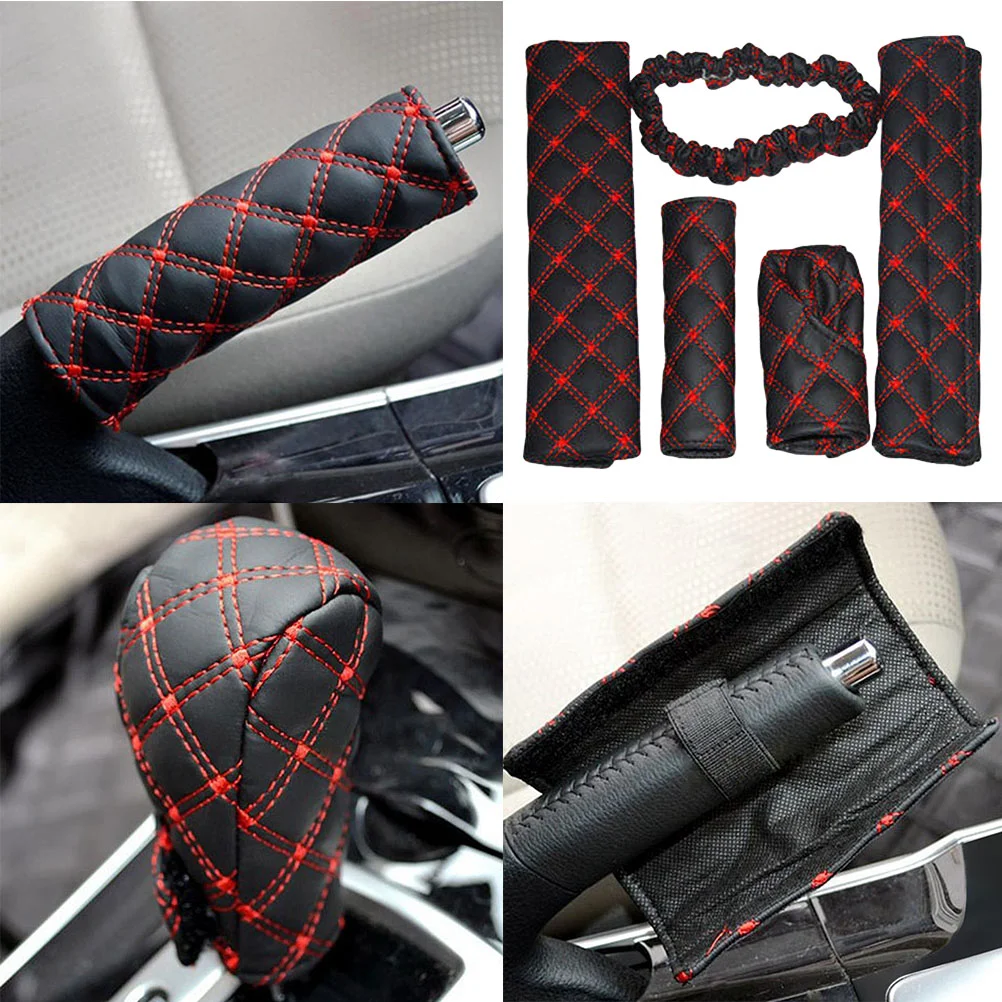 

Gear Covercoversred Purple A Black Car Seatbealt Rear View Mirror Bling Vosarea 2Pcs Safety Belt
