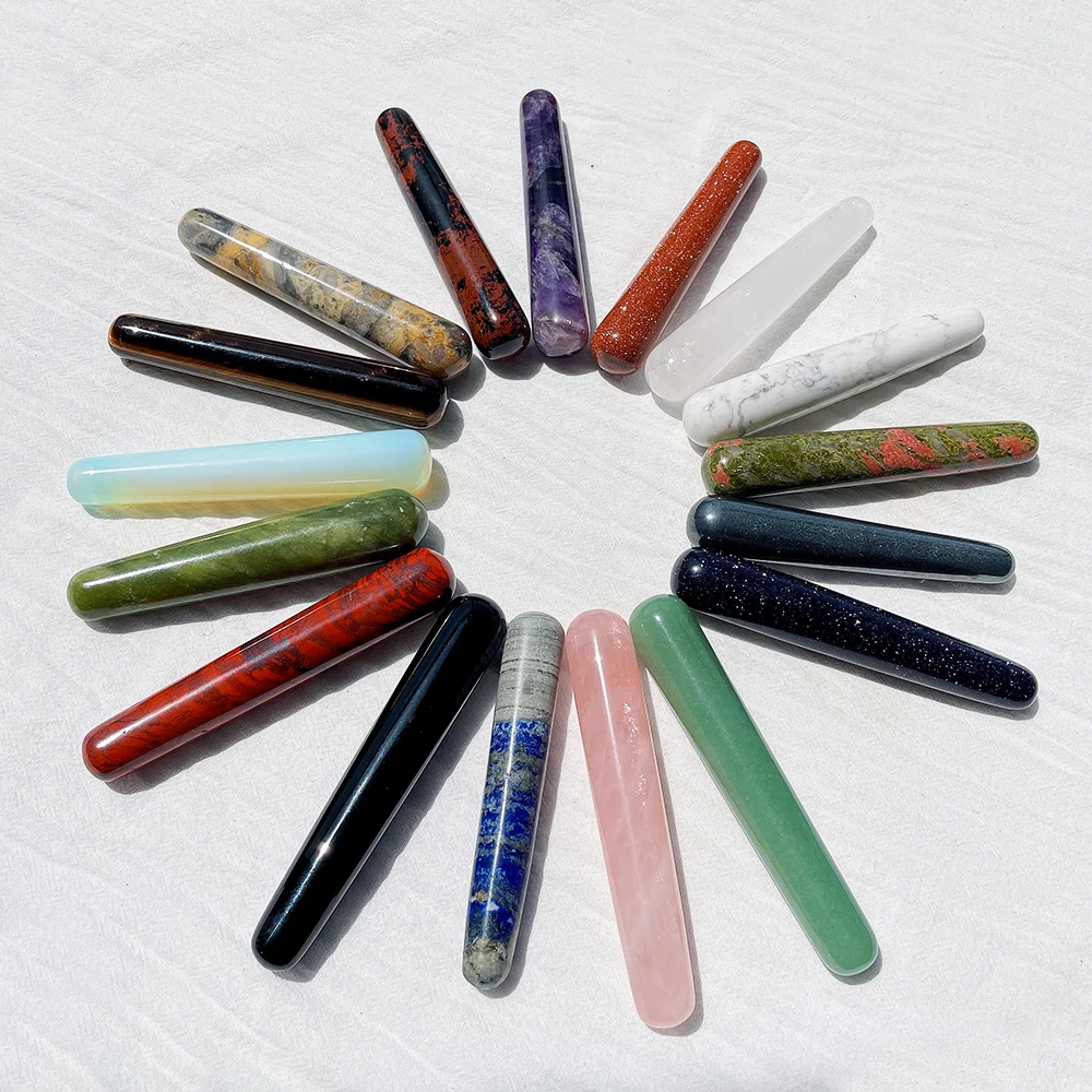 1 шт. натуральный бриллиант йони-палочка лечебный розовый кварц обсидиан гуаша
