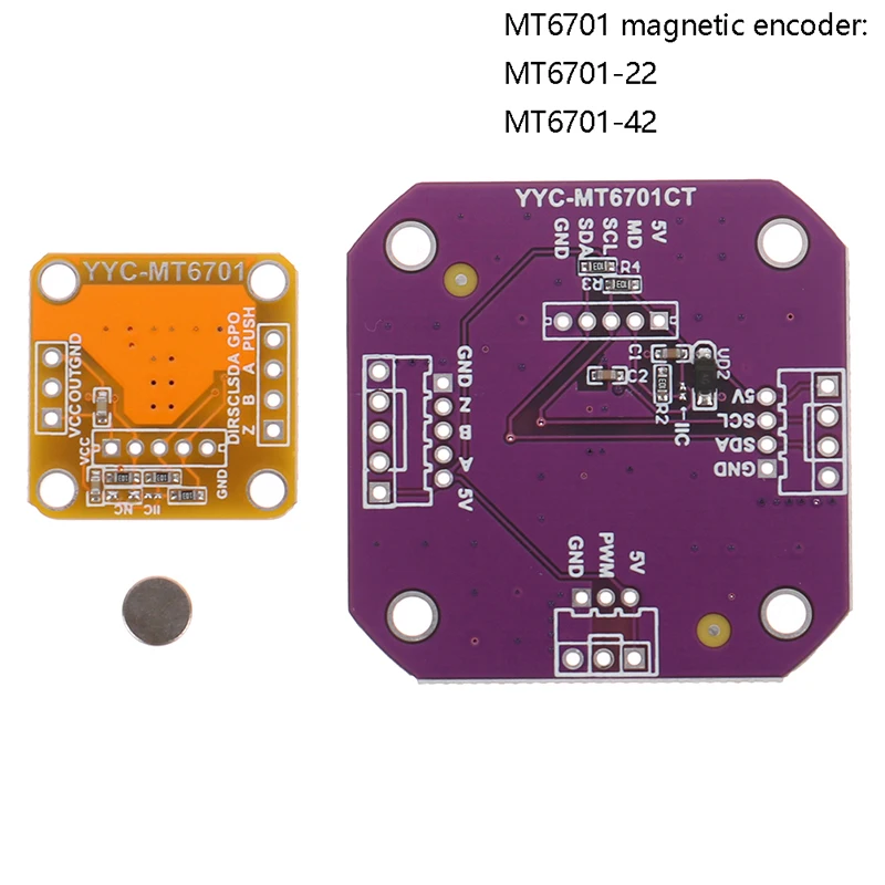 

Magnetic Encoder MT6701 Magnetic Induction Angle Measurement Sensor Module 14bit High Precision Can Perfectly Replace AS5600