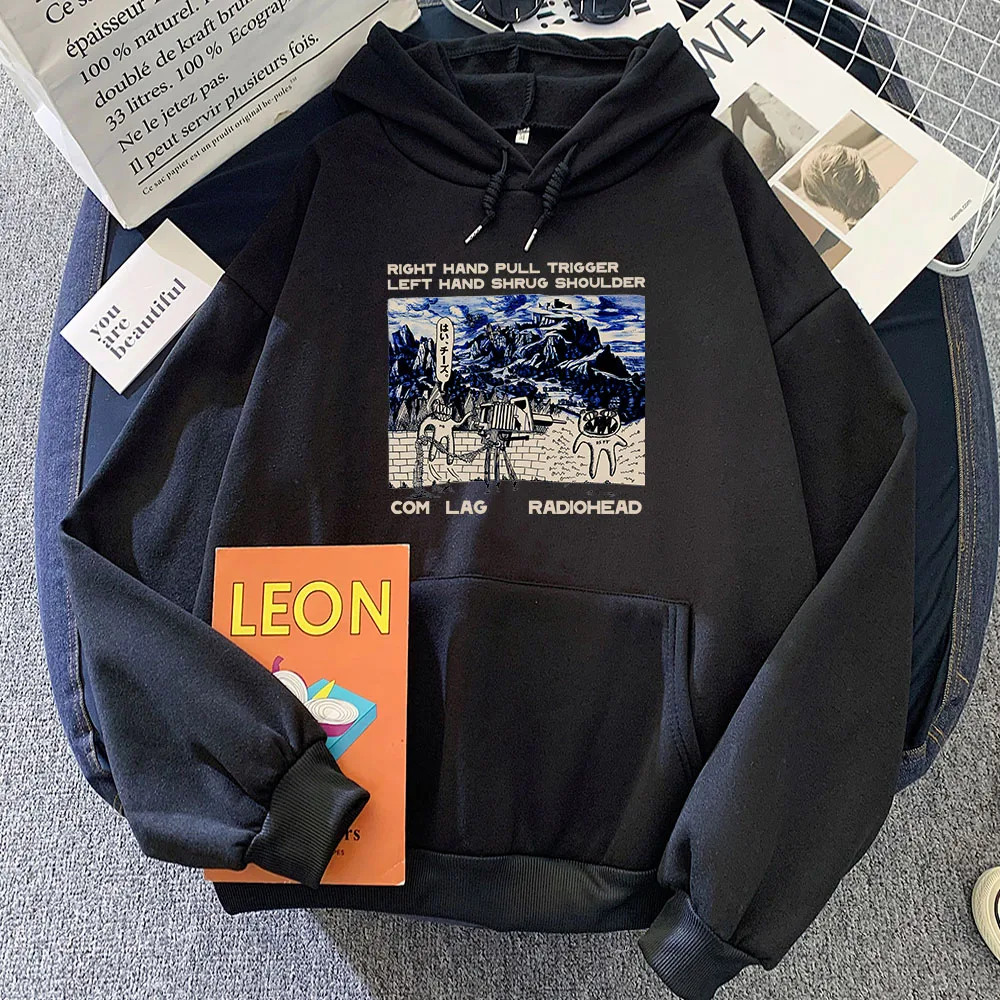 

Radiohead Graphic Hoodie Loose Slight Strech Sweatshirts Streetswear Aesthetic Clothes Vintage/retro Printed Pullovers Hoody