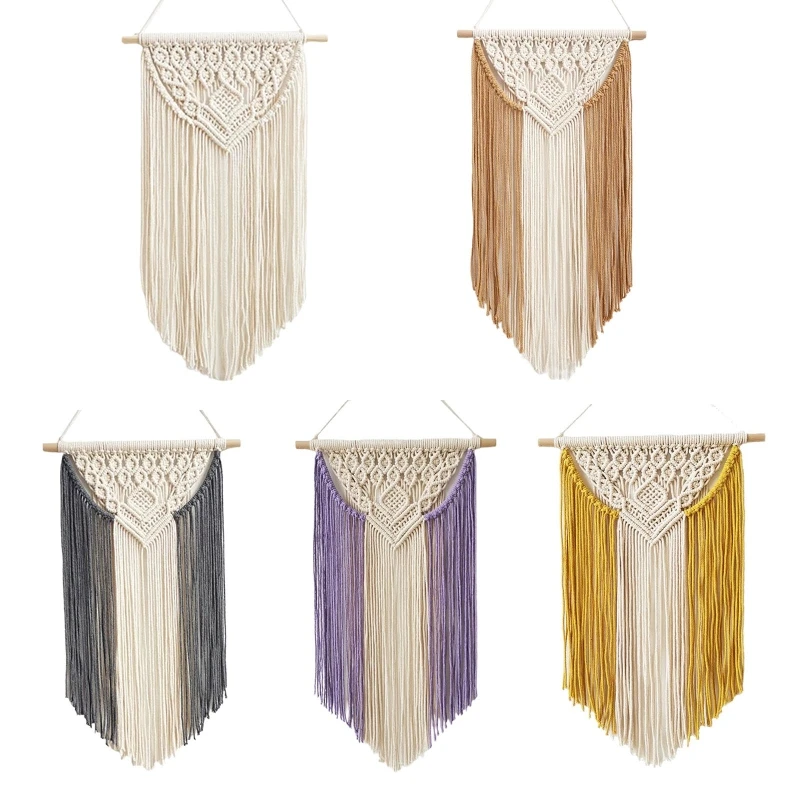 

Wall Hanging Art Woven Tapestry Bohemian Handwoven Tassel Pendant