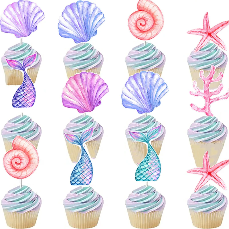 1 Набор блестящие синие и фиолетовые ракушки хвост русалки коралловые украшения