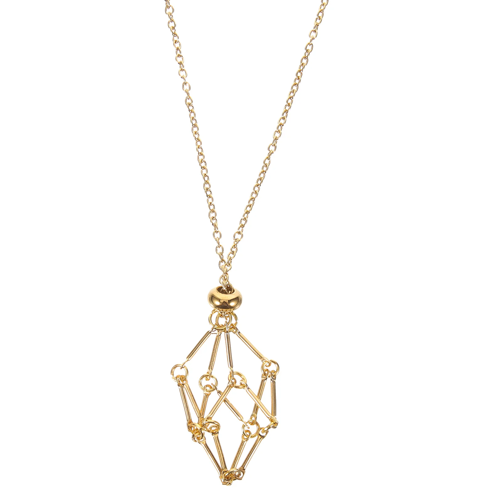 Сетчатая сумка из натурального кристалла с необработанным камнем металлическое