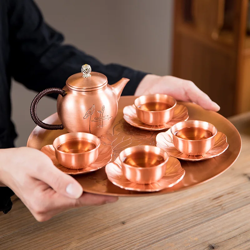 Китайский чайный сервиз Lotus горшок чайная чашка с подставкой бытовая посуда