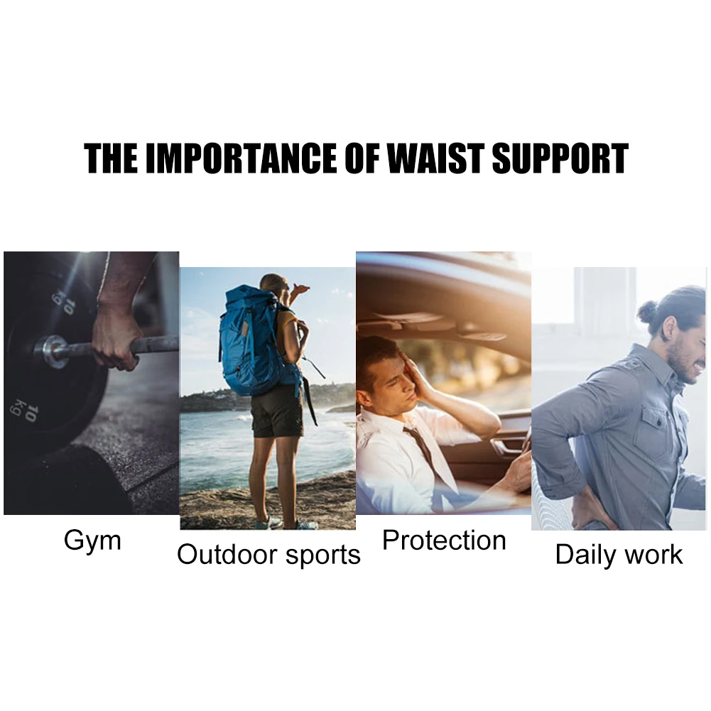 Поддерживающий Пояс для спины двойной ремень дышащий Регулируемый Поясничный