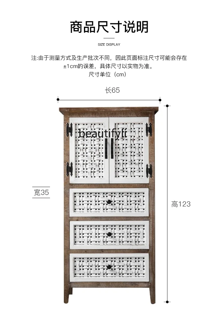 Настенный шкаф из массива дерева в американском стиле для гостиной с дверным