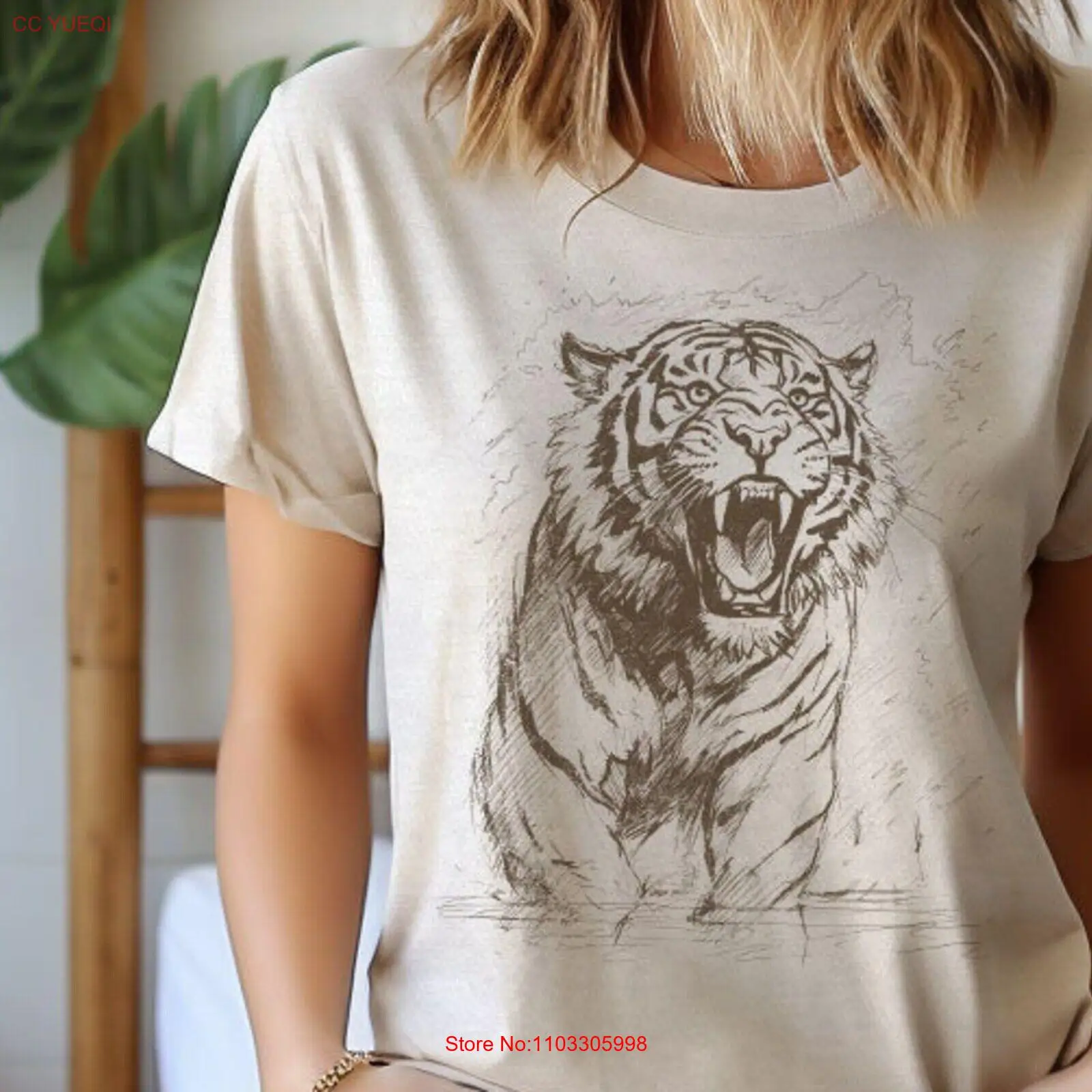 Яркая футболка с изображением тигра ручной работы для влюбленных подарок o