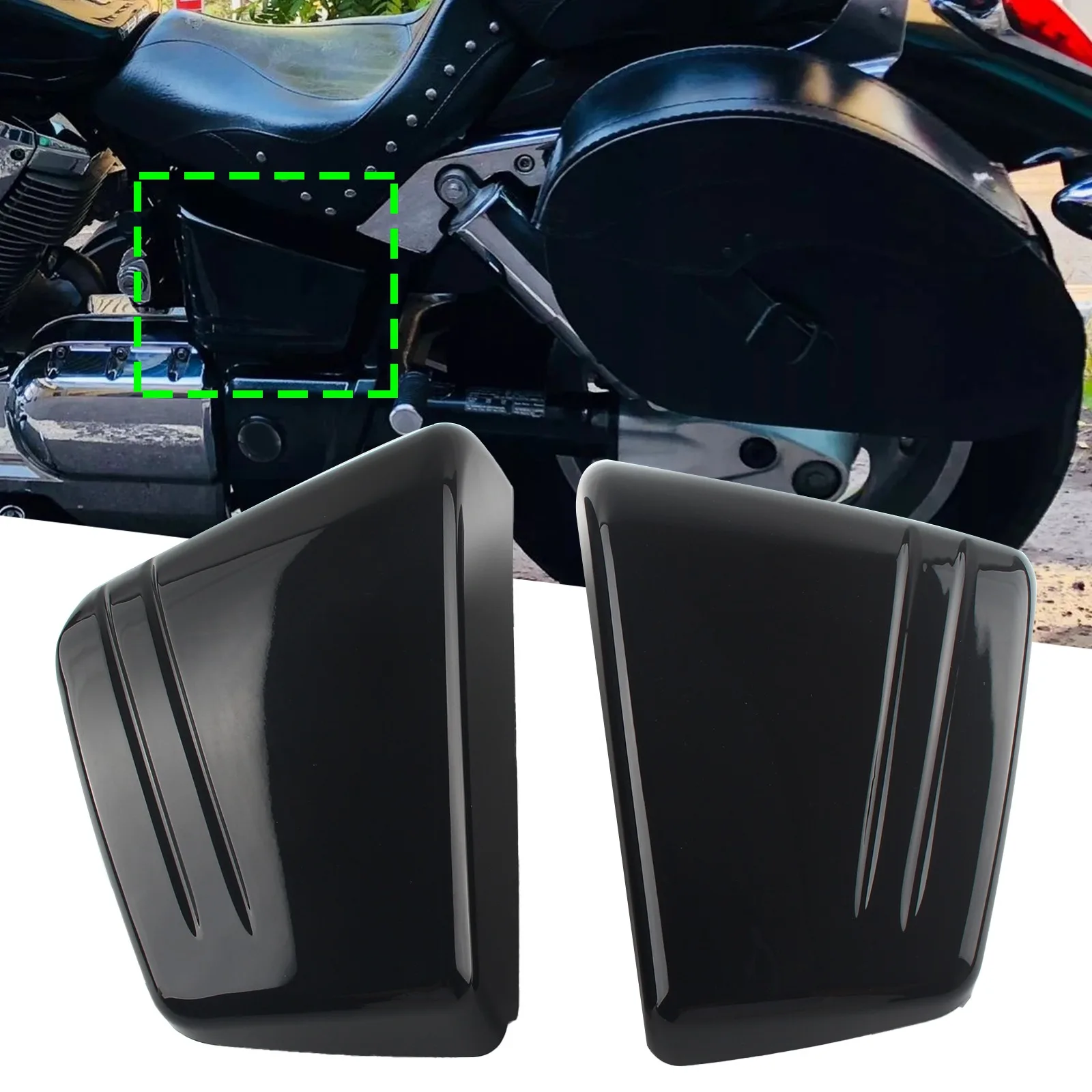 Motorrad Verkleidung Körperschutz Abdeckung Motocross Batterie Seiten Abdeckung Für Honda Vtx 2002 C Custom 2007-2012 Moto Modifizierte Teile