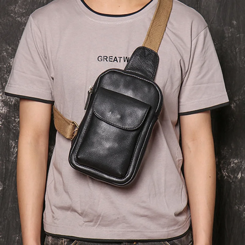 

AETOO Retro personality men's bag leather ladies small shoulder bag cowhide large capacity messenger bag ipad bag