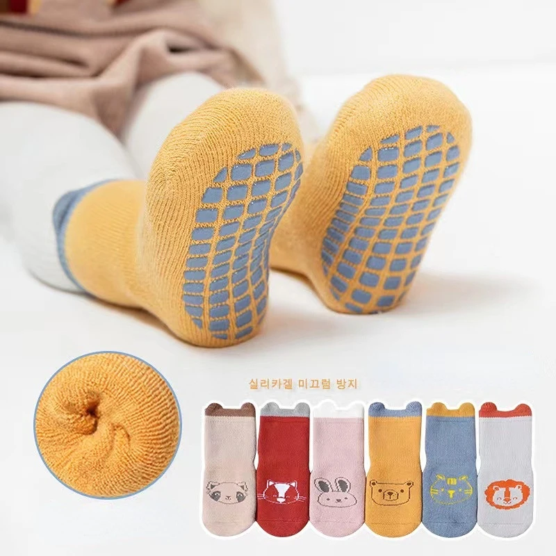 

2Pairs/lot Winter Baby Socks Toddler Thickened Anti-slip Socks Children's Cartoon Floor Socks 0-3Y new born baby stuff Cotton