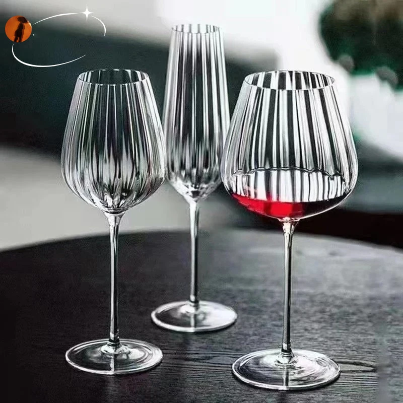 

Скандинавские прозрачные Волнистые Хрустальные стаканы для дома цвет шампанского бокалы для красного вина Свадебные бокалы рождественские подарки