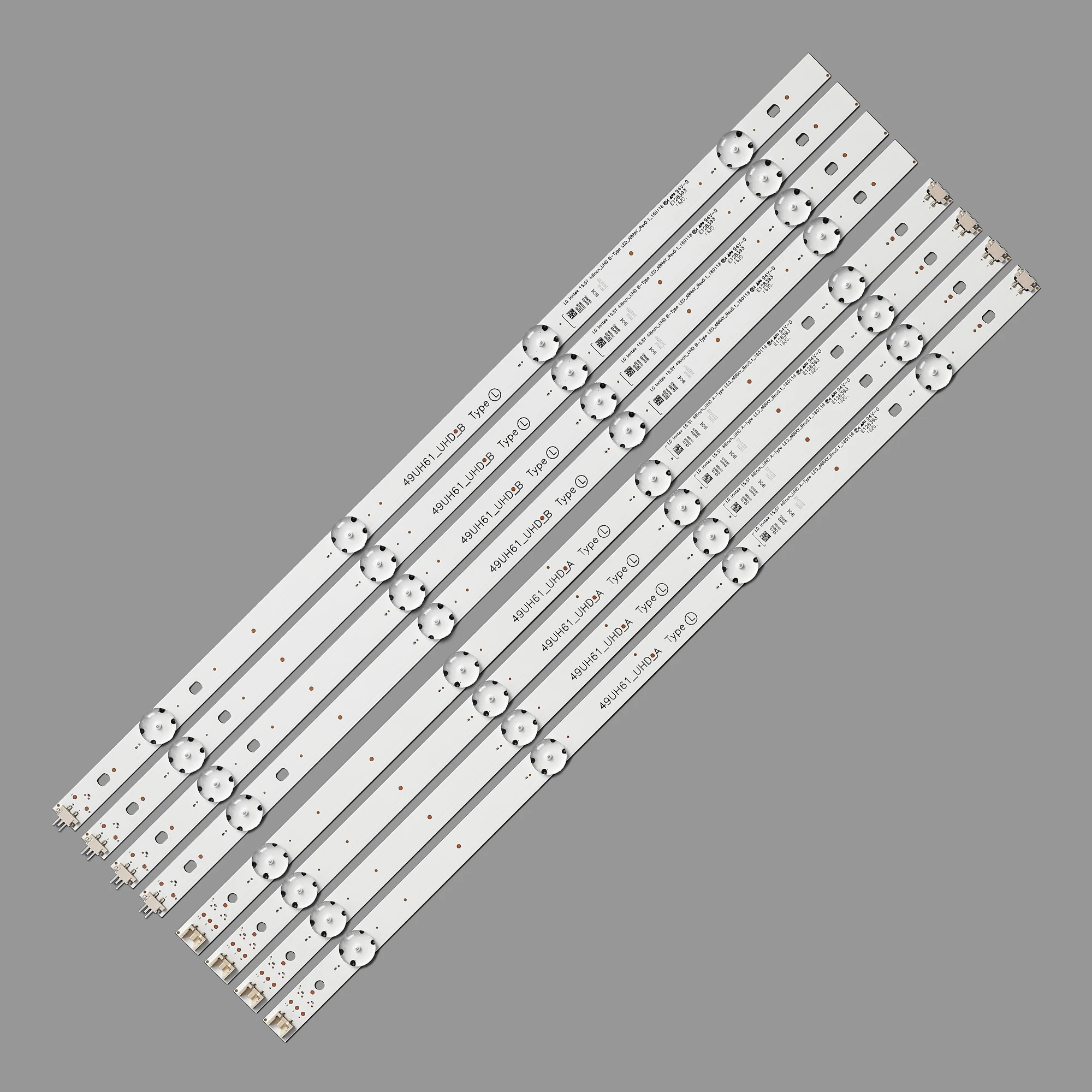 8 PCS/set LED backlight strip for LIG innotek 15.5Y 49inch 49UH61_UHD_A B 49UH603V 49UH610V 49UH601V 49UH620V  EAY63192605