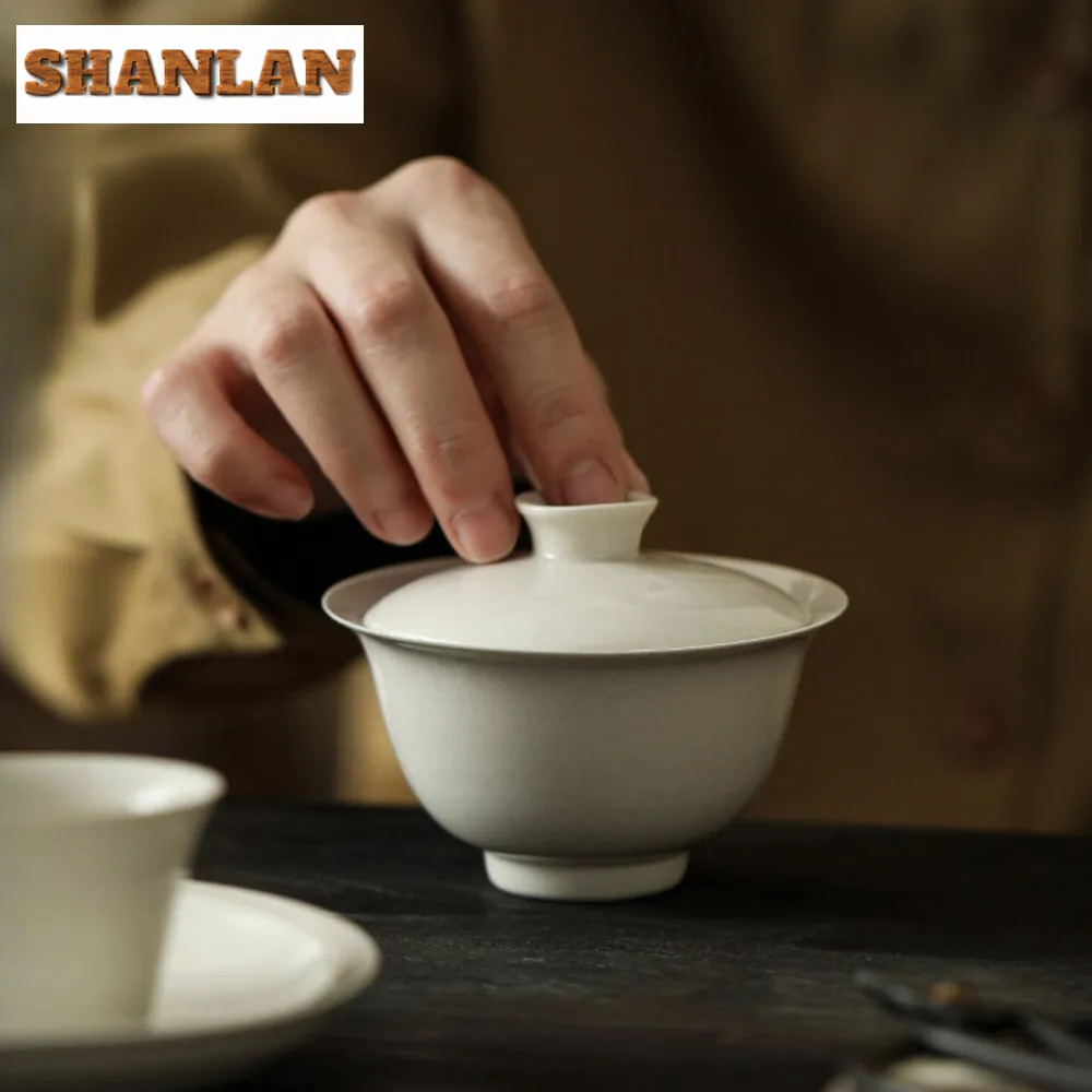 Керамическая чайная чашка Gaiwan ручной работы