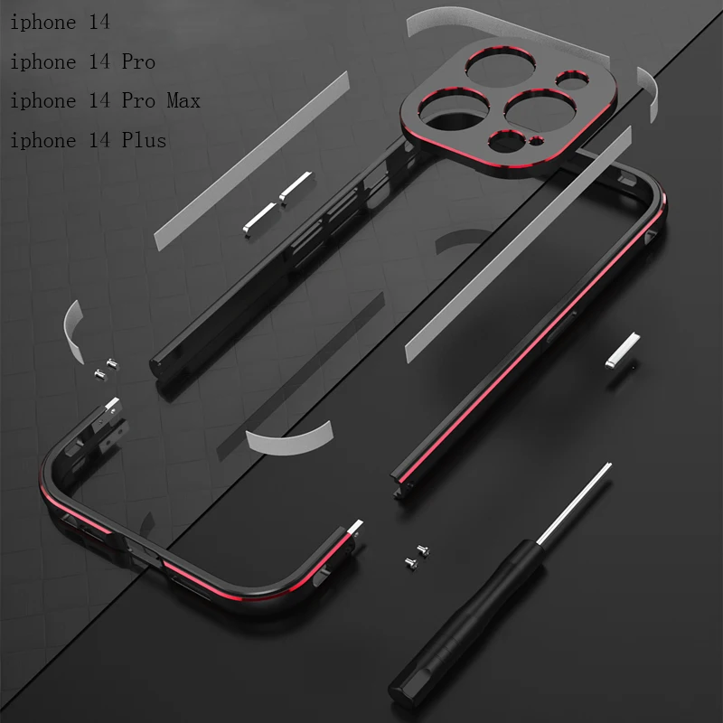 

Hot Sale Aluminum Metal Bumper Case For iPhone 14/14 Pro/14 Pro Max/14 Plus iPhone14 Cover Case Lens Carmera+Frame Protector