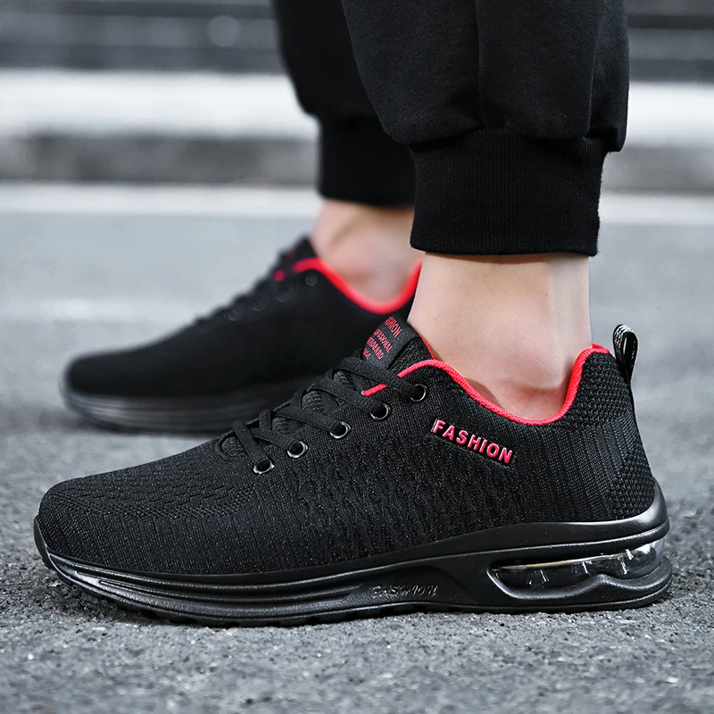 

Мужская обувь для бега, летняя сетчатая прогулочная обувь для ходьбы, бега, повседневные амортизирующие трендовые дышащие легкие кроссовки...