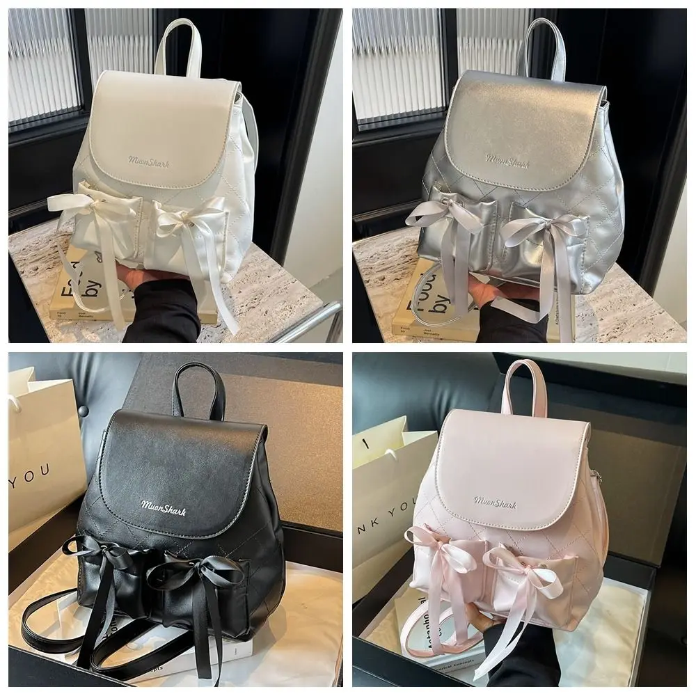 Рюкзак с бантом в Корейском стиле вместительный нейлоновый рюкзак двойным