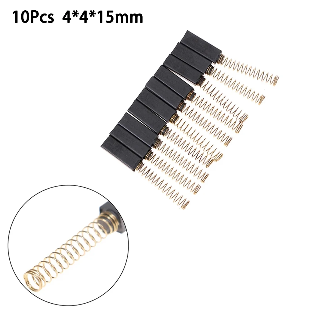 

10x 15x4x4mm Carbon Brushes For DC Device Motor Power Tool Grinder Polisher Carbon Motor Brushes Set For Generic Electric Motors