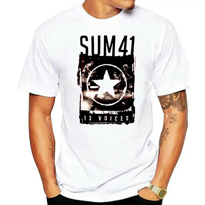 

Sum 41 Mens Red Star 13 Voices Mens Soft T Slim Fit T-shirt Red O-Neck T Shirt