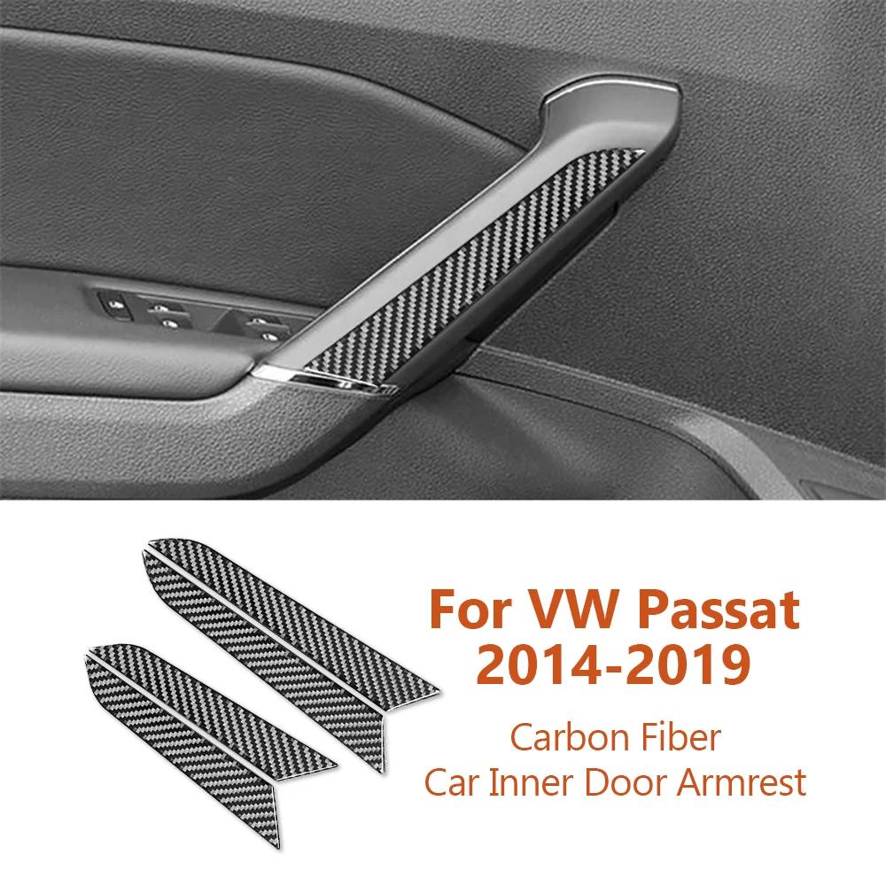 

Для Volkswagen VW Passat 2014-2019 углеродное волокно Автомобильная Внутренняя дверь подлокотник Панель рамка Декоративные наклейки аксессуары для интерьера автомобиля