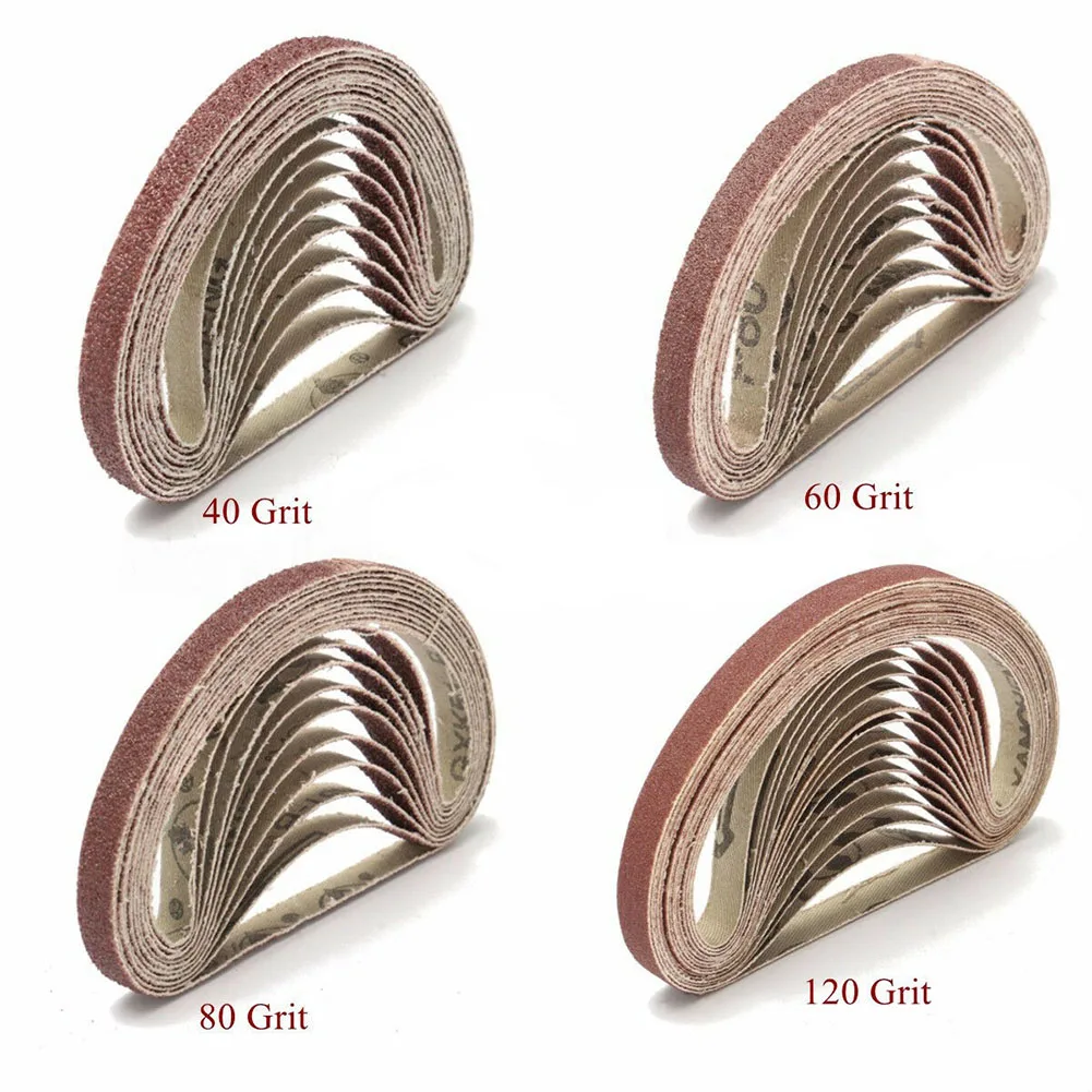 

50pcs 10x330mm 3/8"x13" Sanding Belts Fused Alumina Zirconia Sander Belts Power Finger File Sander Abrasive Sanding Belts