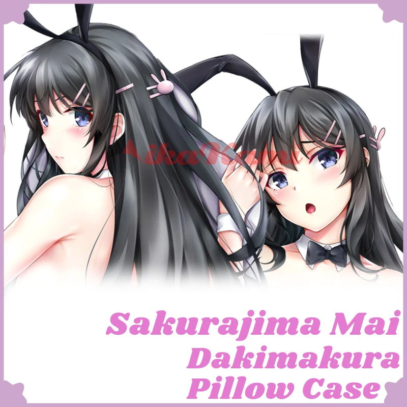 

Sakurajima Mai Dakimakura Seishun Buta Bunny Girl Hugging Fullbody Pillow Case Sexy Cushion Cover Home Bedding Decor Pillowcover