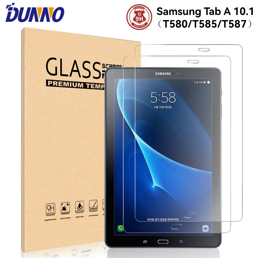 2PCS Tempered Glass Protective Film For 2016 Samsung Galaxy Tab A 10.1 SM-T580 T585 T587 Screen Protector Glass Protection