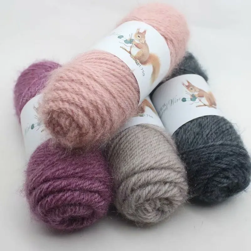 

75g Soft Squirrel Cashmere Yarn Fine Worsted Hand Knitting Wool Yarn Thread Skein Crochet Yarn for DIY Making Sweater Scarf Hat