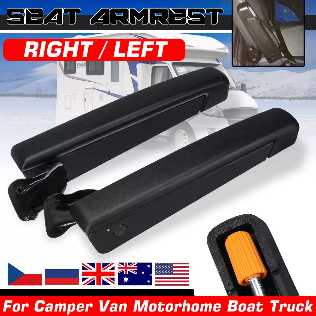 

Side Universal Adjustable Car RV Seat Armrest Hand Holder For Camper Van Motorhome Boat Truck Car Accessories