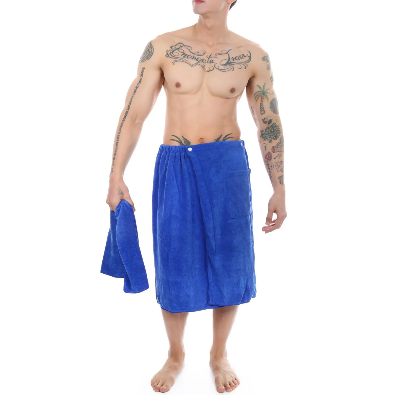 Soft Man Wearable Bath Towel With Pocket Soft Mircofiber Magic Swimming Beach Towel Blanket Toalla De Playa 70*140cm