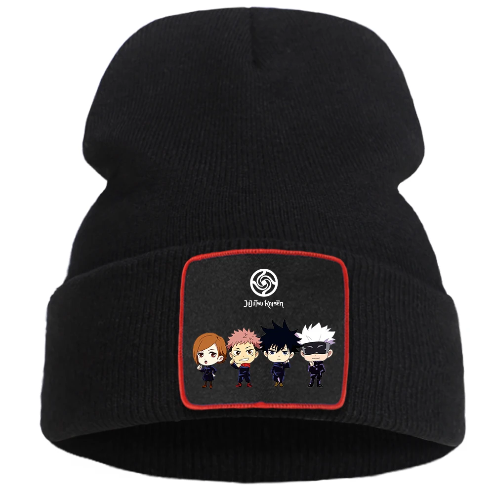 

Beanie Hat Gojo Satoru Jujutsu Kaisen Knitted Bonnets For Women Vintage Japanese Anime Men'S Hats For Boy Cap Winter Balaclava