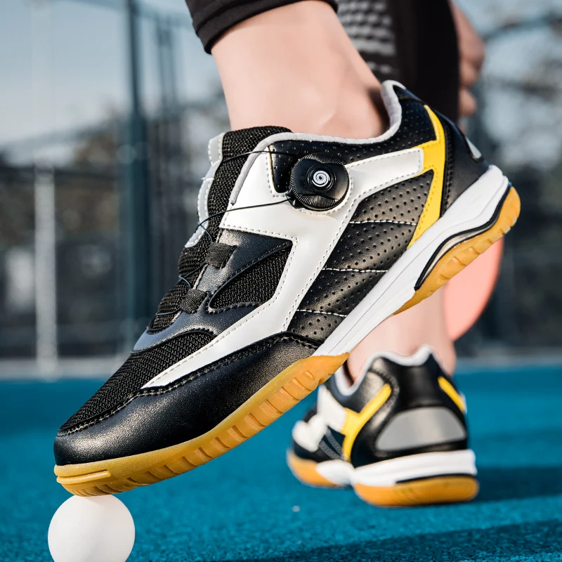 

New Style Table Tennis Shoes for Men Breathable Table Tennis Sneakers Women Quick Lacing Athletic Shoes Training Tennis Sneakers