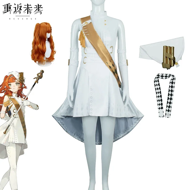 Обратный костюм Сонето 1999 парик платье шляпа униформа для ролевых игр аксессуары