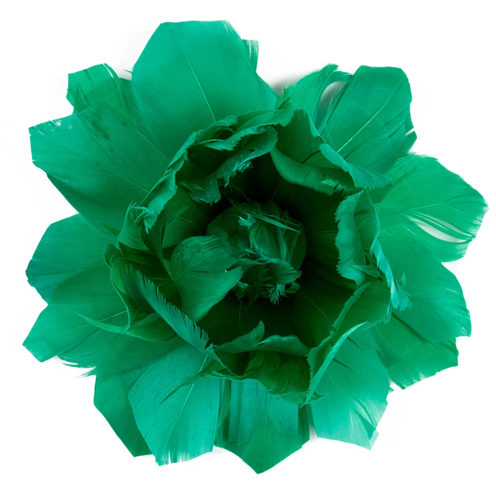 

Women Feather Brooch High Quality Fabric Flower Pin Fashion Hair Accessories Hairclip Hat Flower for Carnival Party Decoration