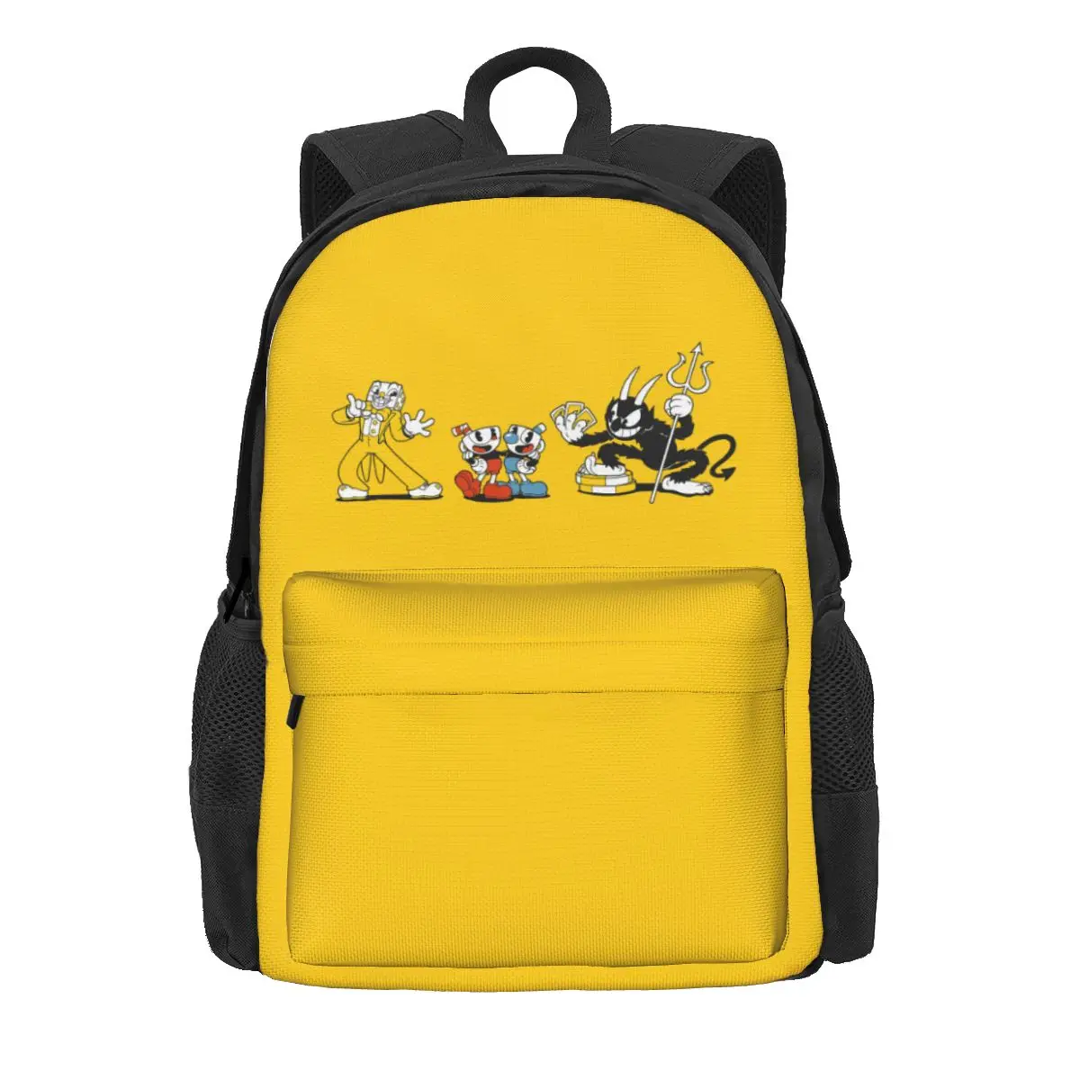 

Женский рюкзак Cuphead, модная детская школьная сумка, рюкзак для ноутбука, Вместительная дорожная сумка через плечо из полиэстера для мальчиков и девочек