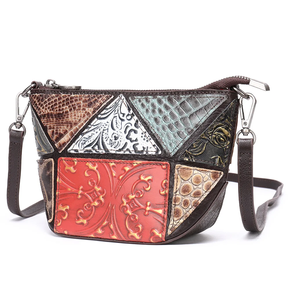 

Shoulder Bags For Women Genuine Leather Vintage Bag Patchwork Handbags Small Messenger Crossbody Bags Wallets Clutchs Gir