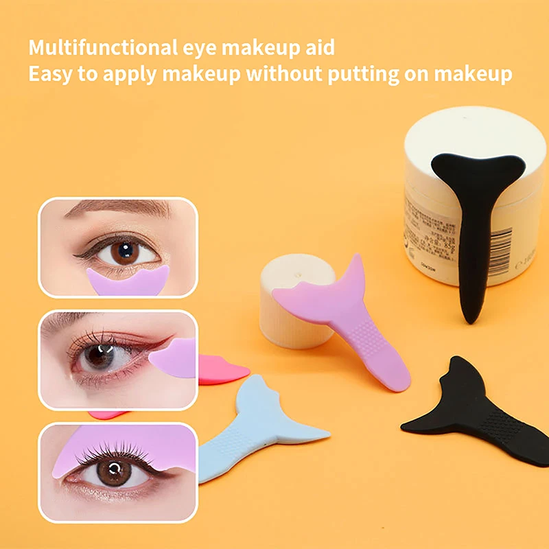 

1PC Silicone Eyeliner Stencils Wing Tips Marscara Drawing Lipstick Wearing Aid Face Cream Mask Applicator Makeup Tool