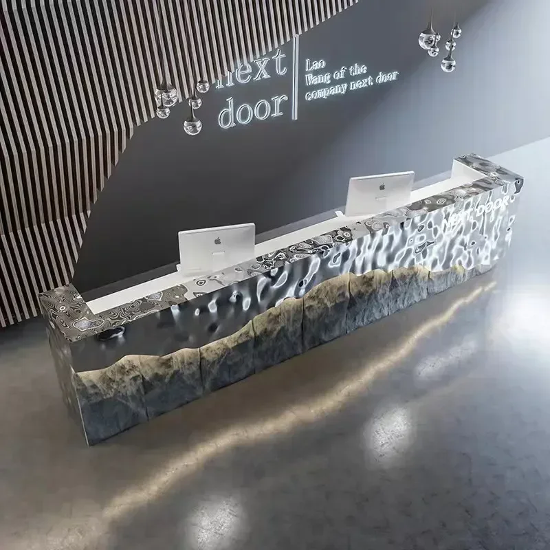 Коммерческая мебель креативный стиль индустрии бар кассир из нержавеющей стали