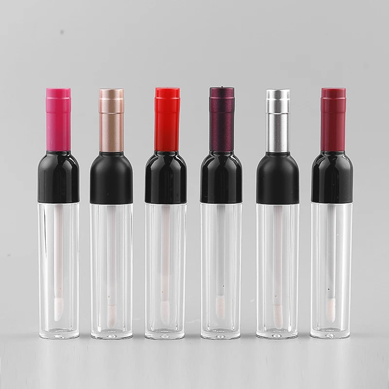 Lip Gloss Tube DIY Creative Wine Bottle Empty Lip Glaze Lip Honey Bottle Pink Purple Lip Balm Lipstick Tube Cosmetic Container