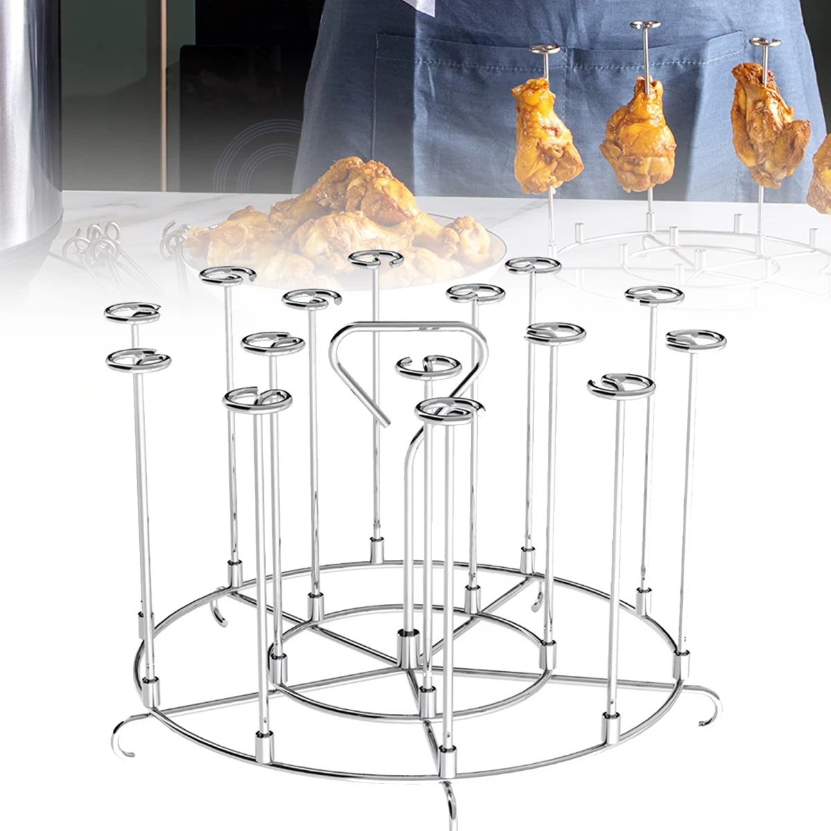 

For Ninja Foodi 8 Quart Air Fryer Grills Dehydration Racks Skewer Stand