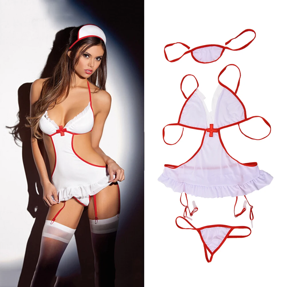

Doctor Nurse Uniform Adult Women Roleplay Underwear Cosplay Sexy Lingerie Set Erotic Dress Babydoll Costume
