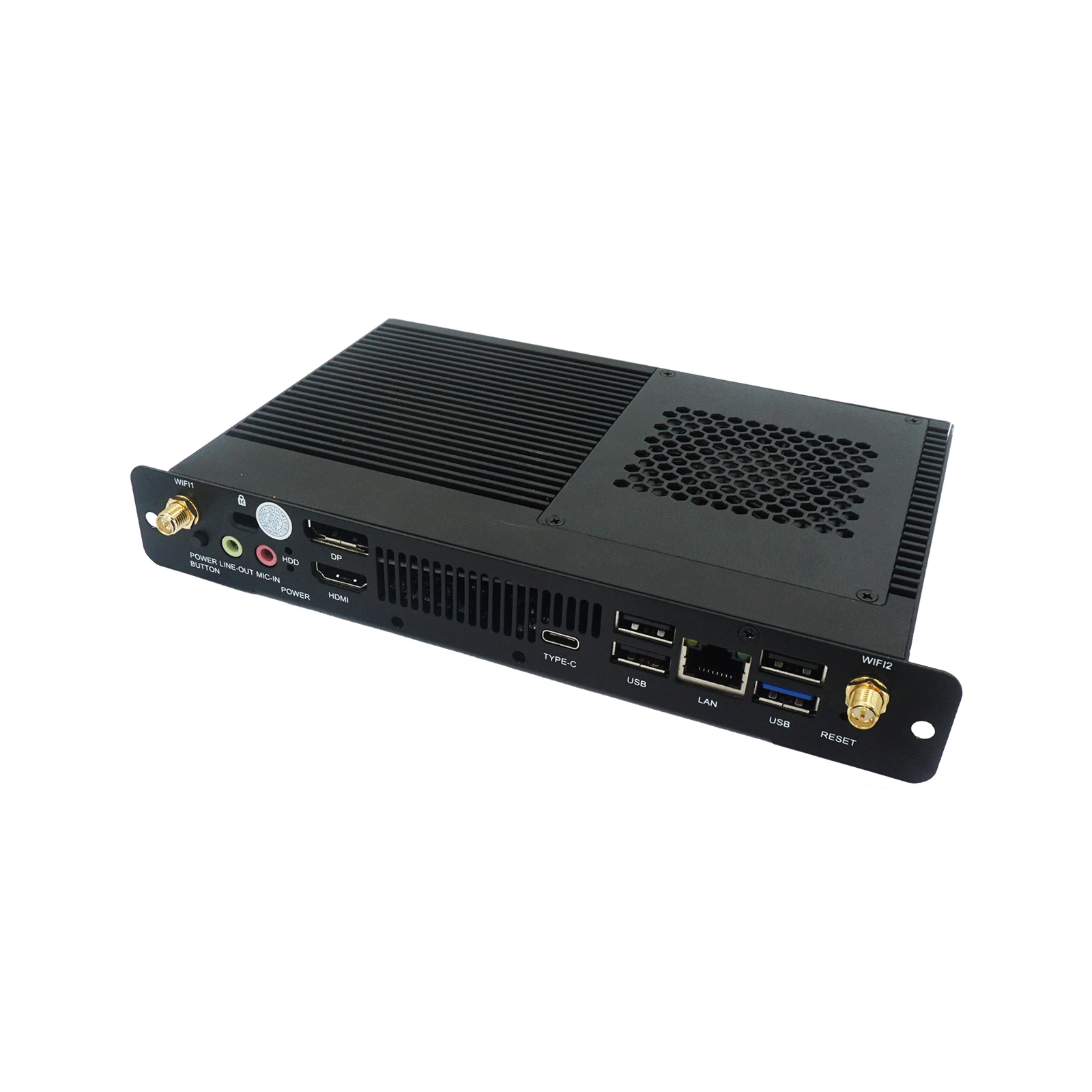 JWIPC Fanless OPS Mini PC 10th Gen Intel i7-10700T Core CPU Embedded Portable All-in-One Desktop Used for School Office