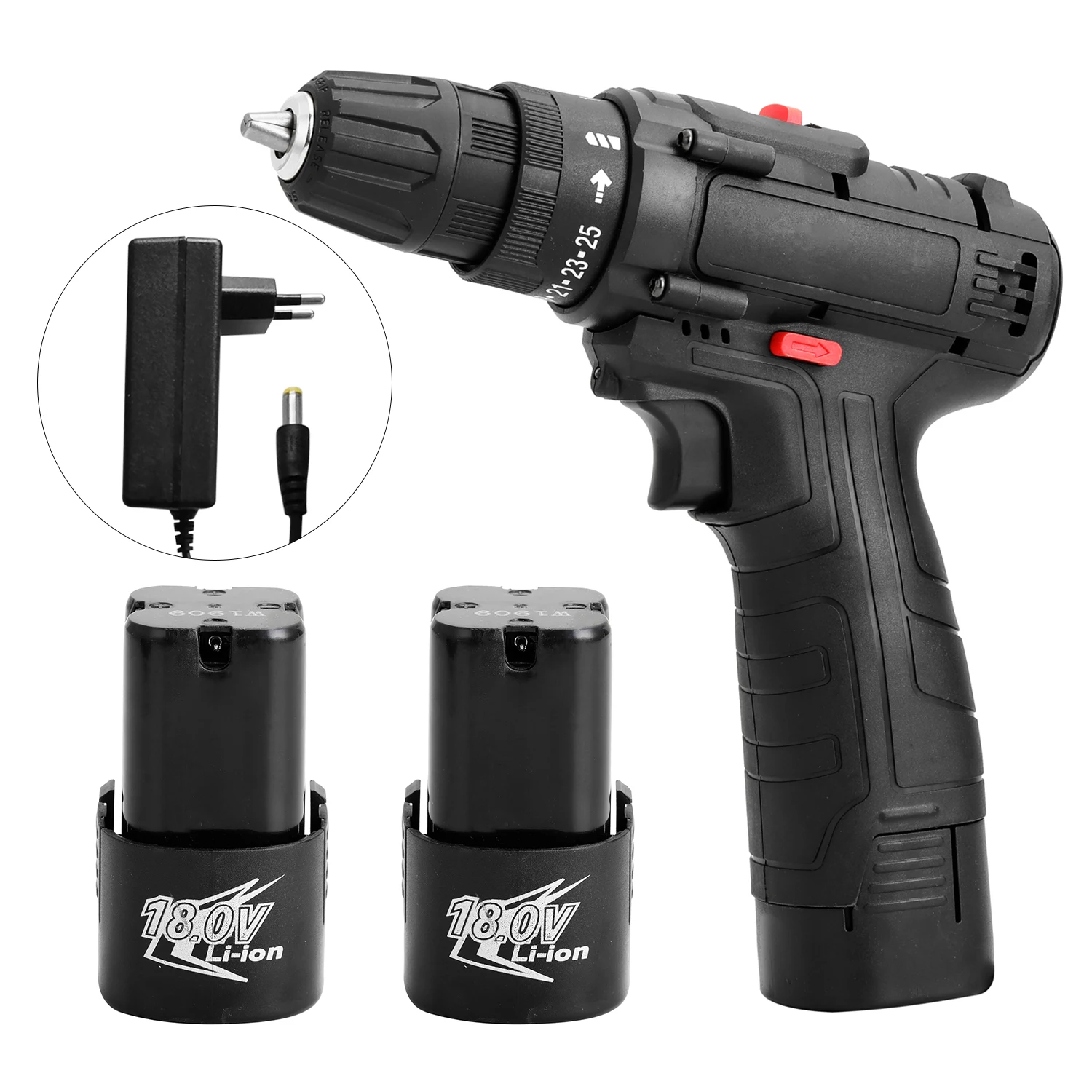 

18V Cordless Brushless Electric Drill Impact Screwdriver High-power Lithium Battery Home DIY Chargeable Electric Screwdriver