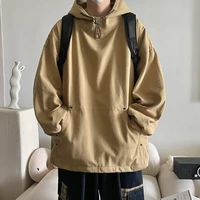 mens hooded baseball jacket hoodie sweatshirts solid color lovers tidal current streetwear spring and autumn the price of
