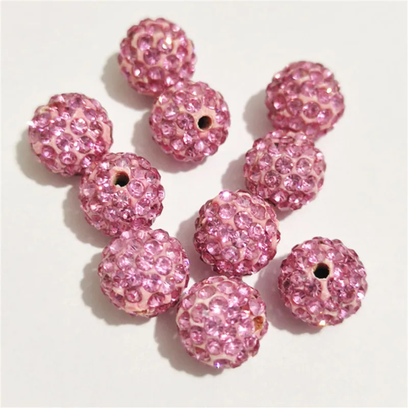 

Round Diamond Beads 10/12mm Rhinestone Spacer Beads Round Sewing Ornament Free Shipping