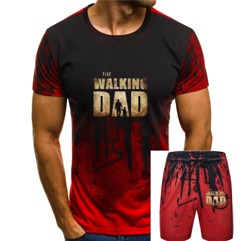 

The Walking Dad Parody Father Son Fathers Day Mens T-Shirt O Neck T Shirt Short Sleeve Top Tee Tee Shirt for Men O-Neck