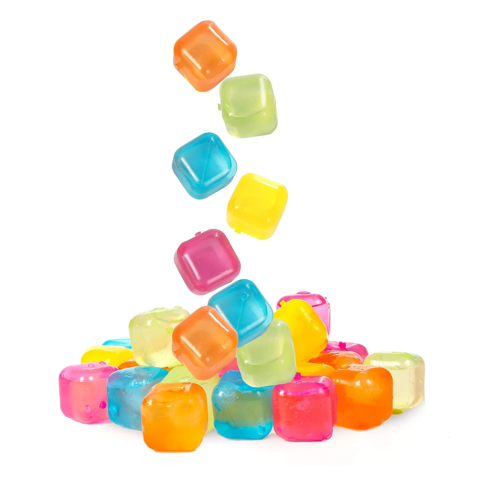 

Красочные кубики льда, красочные перезаряжаемые кубики льда, моющиеся быстрозамороженные кубики льда для напитков, коктейлей, без БФА, изме...